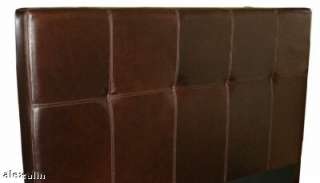 Queen Size Coffee Brown Leather Headboard for Bed, NEW!  
