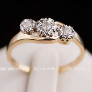 Genuine Natural Diamonds Solid 9ct Yellow Gold Engagement Wedding 