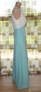 Vintage 60s 70s Space Age Empire Maxi Dress Prom Gown Disco MOD XL 1X 