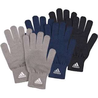 ADIDAS Strick Handschuhe grau , dunkelblau oder schwarz Logo gestickt 