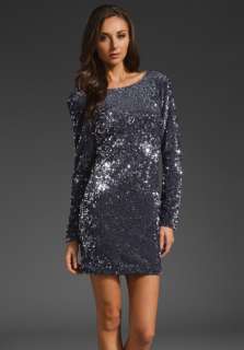 MOTEL Gabby Sequin Dress in Charcoal  