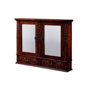   Double Wall Cabinet in Antique Cherry 4812920120 at The Home Depot