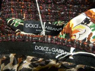 DOLCE & GABBANA Purple Boucle 2 Pc Skirt Suit 42/6  