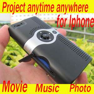 Portable Mini iPhone Projector Pocket Cinema Projector   54 Screen 
