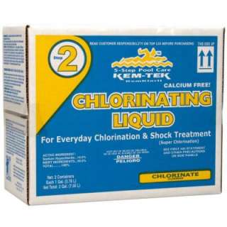 Kem Tek 1 Gallon Pool Care Chlorinating Liquid (2 Pack) 331 at The 