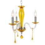    Rottura 3 Light 88 1/2 in. Amber and Chrome Chandelier 