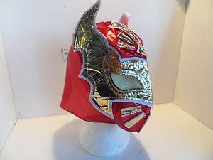 Mexican Lucha Libre Sin Cara Style Wrestling Mask in Red w/ Zipper 