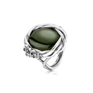 Original Pandora Ring Silber Jade Nephrit 190847NJA  