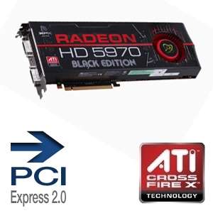 XFX Radeon HD 5970 Black Editio Video Card   2GB GDDR5, PCI Express 2 