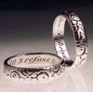 Poesy ring  all I refusethee I chuse  Sterling Silver  