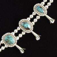 Navajo Sterling Bisbee Turquoise Necklace Bracelet Set  