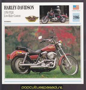 1986 HARLEY DAVIDSON 1350 FXLR Low Rider Custom CARD  