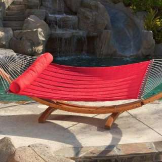   Outdoor Cantina Jockey RedSunbrella Hammock Bed with Bolster Pillow
