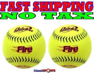   INCH YELLOW SLOW PITCH SOFTBALLS   1 DOZ   THESE BALLS FLY  