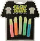 Glow In The Dark ~ Blacklight Reactive ~ Fabric Paint Pens ~ Set of 5