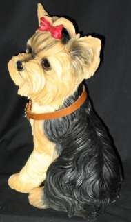 PRECIOUS LARGE SIZED YORKIE (YORKSHIRE TERRIER) FIGURE  
