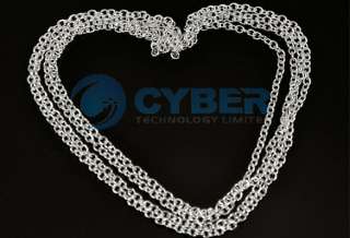 1m Continuous Silver Plated 0 Trace Chain 3.0 x 2.4mm  