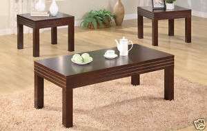 Pcs Coffee and End Table set wood veneer occasional  
