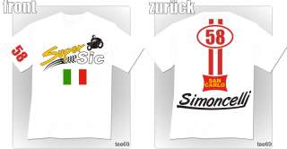 58 Marco Simoncelli shirt moto gp biker t shirt NEU !  