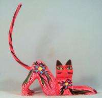 Cat by the Calvo Olivera Family Oaxacan Wood Carving  