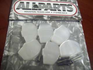 NEW   Large Buttons (6), For Schaller   WHITE PEARLOID  