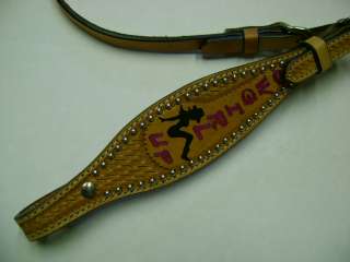 COW GIRL UP MAD COW BRAND CUSTOM LEATHER WESTERN SHOW BRIDLE HEADSTALL 