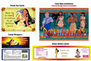 Princess Pocahontas ~ Birthday Party Ticket Invitations, Supplies, and 