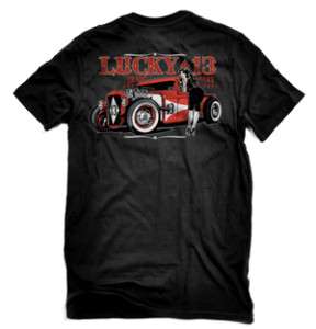 Lucky 13 Adrian Mens Black T Shirt S XL  