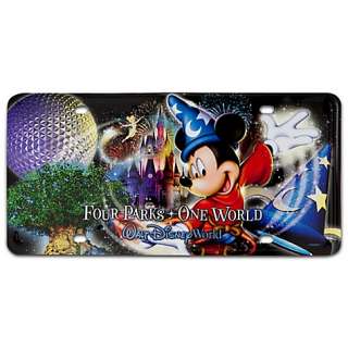 Four Parks One World Walt Disney World License Plate
