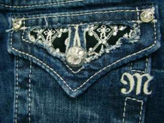 New Auth Girls Miss Me Rhinestone Embellished Bootcut Jeans Size 10 