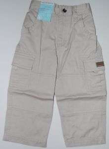 Healthtex Boys Cargo Pants NWT Reinforced Beige Color  