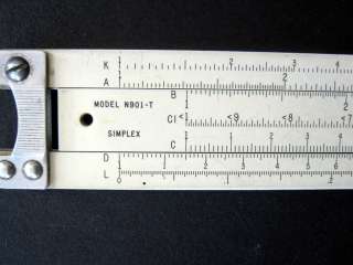 Vintage Picket Slide Rule Model N901 T SIMPLEX  NO CASE  
