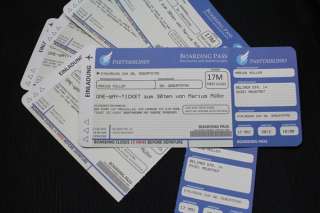 30 Stk Einladungskarten für Geburtstag als Flugticket Ticket Karte 