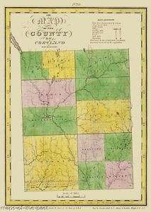 CORTLAND COUNTY NEW YORK (NY) LANDOWNER MAP 1829 MOTP  