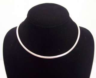 New Shiny Silver Round 4mm Choker Collar Necklace Wire  
