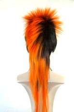 Mohawk Long Medium Brunette Red Straight Fun Color Costume Wigs  