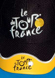Tour de France 2010 Black & yellow Logo TDF & 4 Jersey Embroidered Cap 