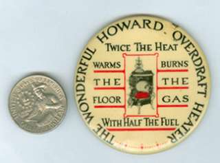 HOWARD OVERDRAFT OLD STOVE CO ADV MIRROR AD148  