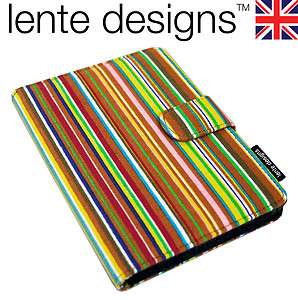 Fabric  Kindle 4 cover / case in funky stripy canvas from Lente 