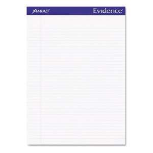  Ampad  Evidence Perf Top, Narrow/Red Margin Rule, Ltr 