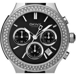 Ladies DKNY Chrono Black Ceramic Bracelet Watch NY4983  