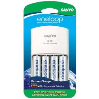 Sanyo NEW 1500 eneloop 4 Pack AA Ni MH Pre Charged Rechargeable 