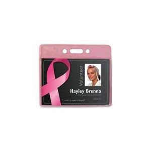  Baumgartens Breast Cancer Horizontal Badge Holder: Office 