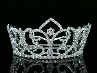 Bridal Wedding Crystal Pageant Full Crown Tiara T196  
