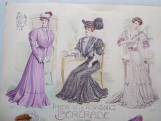   Grande Gravure Accessoires de Mode Femme 1900 Robes