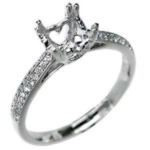   Diamond Engagement Ring Semi Mount (accomodates 0.6 ct. Diamond) Size