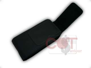 Vertical Black Leather Case for LG Optimus Me P350  