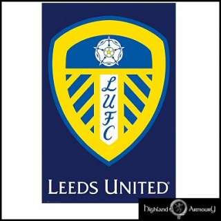 LEEDS UNITED FC FOOTBALL CLUB CREST OFFICIAL POSTER NEW  