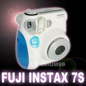 Fuji Fujifilm Instax Mini 7s Instant Film Photo Camera Blue White 
