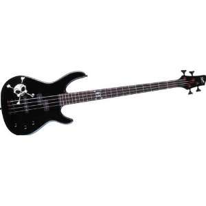   Fender MB 4 Skull and Crossbones Electric Bass Guitar: Musical